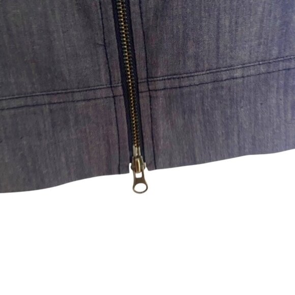 Trina Turk Blue Back Zipper Pencil Skirt 6 - Picture 4 of 4